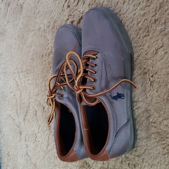 Polo Ralph Lauren Vaughn shoes, sneakers, leather laces, men's size 10. - Picture 1 of 10